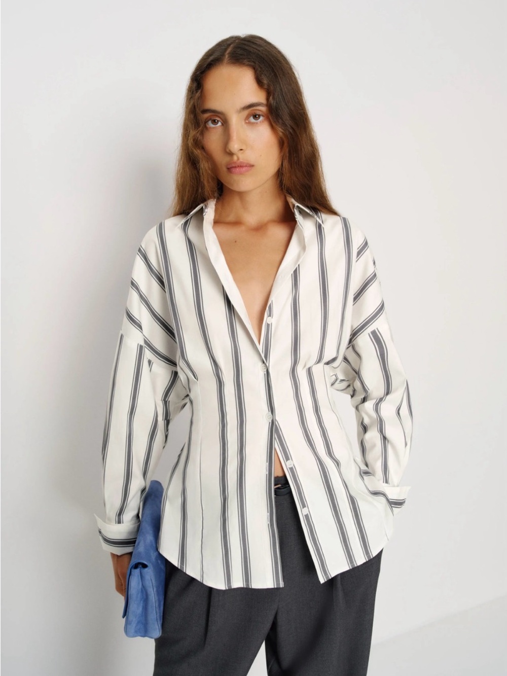Reformation Vanta Shirt Ivory - Size 2